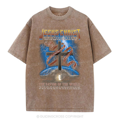 Jesus Christ Christian Washed T-Shirt
