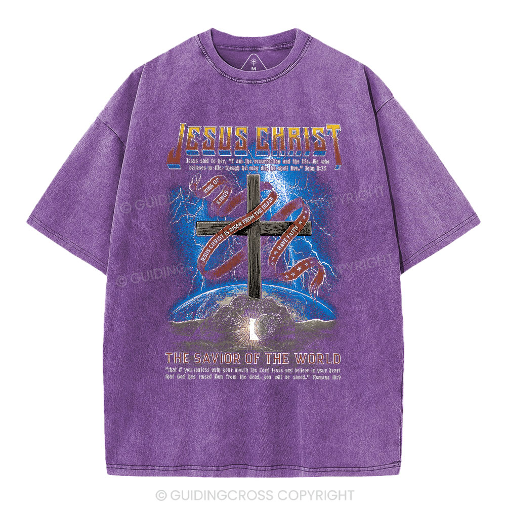 Jesus Christ Christian Washed T-Shirt