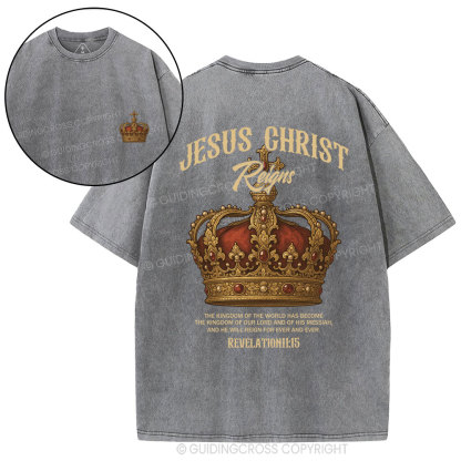 Jesus Christ Christian Washed T-Shirt