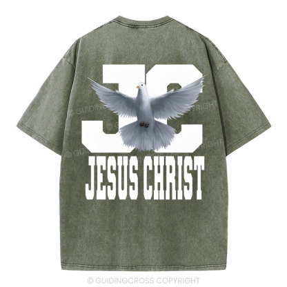 Jesus Christ Christian Washed T-Shirt