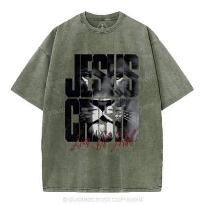 Jesus Christ Christian Washed T-Shirt