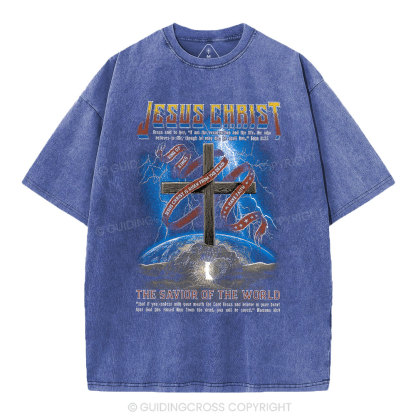 Jesus Christ Christian Washed T-Shirt