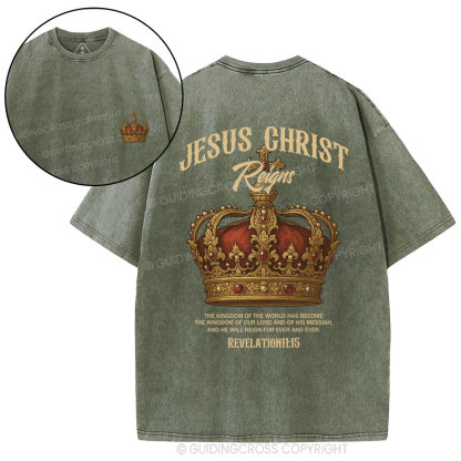 Jesus Christ Christian Washed T-Shirt