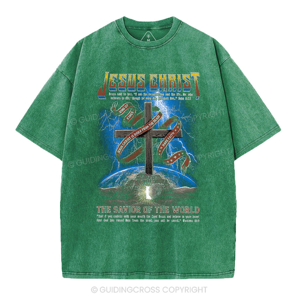 Jesus Christ Christian Washed T-Shirt