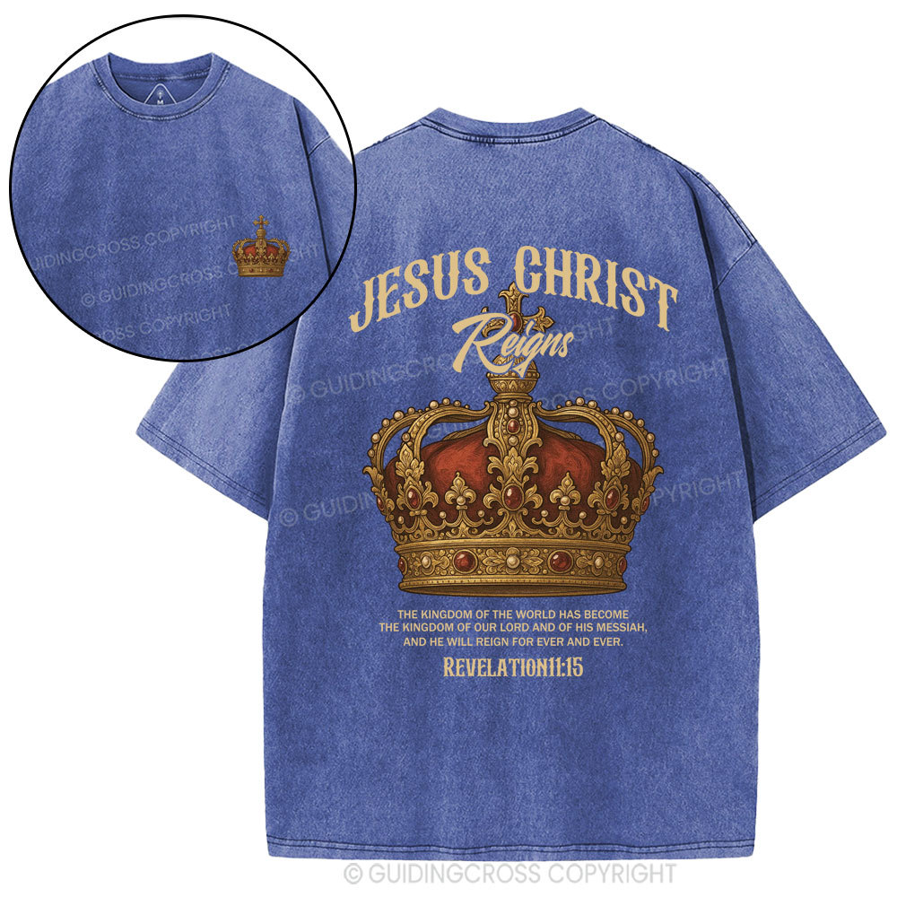 Jesus Christ Christian Washed T-Shirt