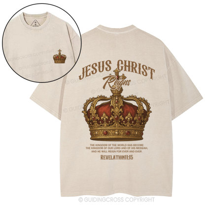 Jesus Christ Christian Washed T-Shirt