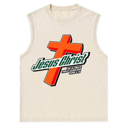 Jesus Christ Christian Washed Tank Top