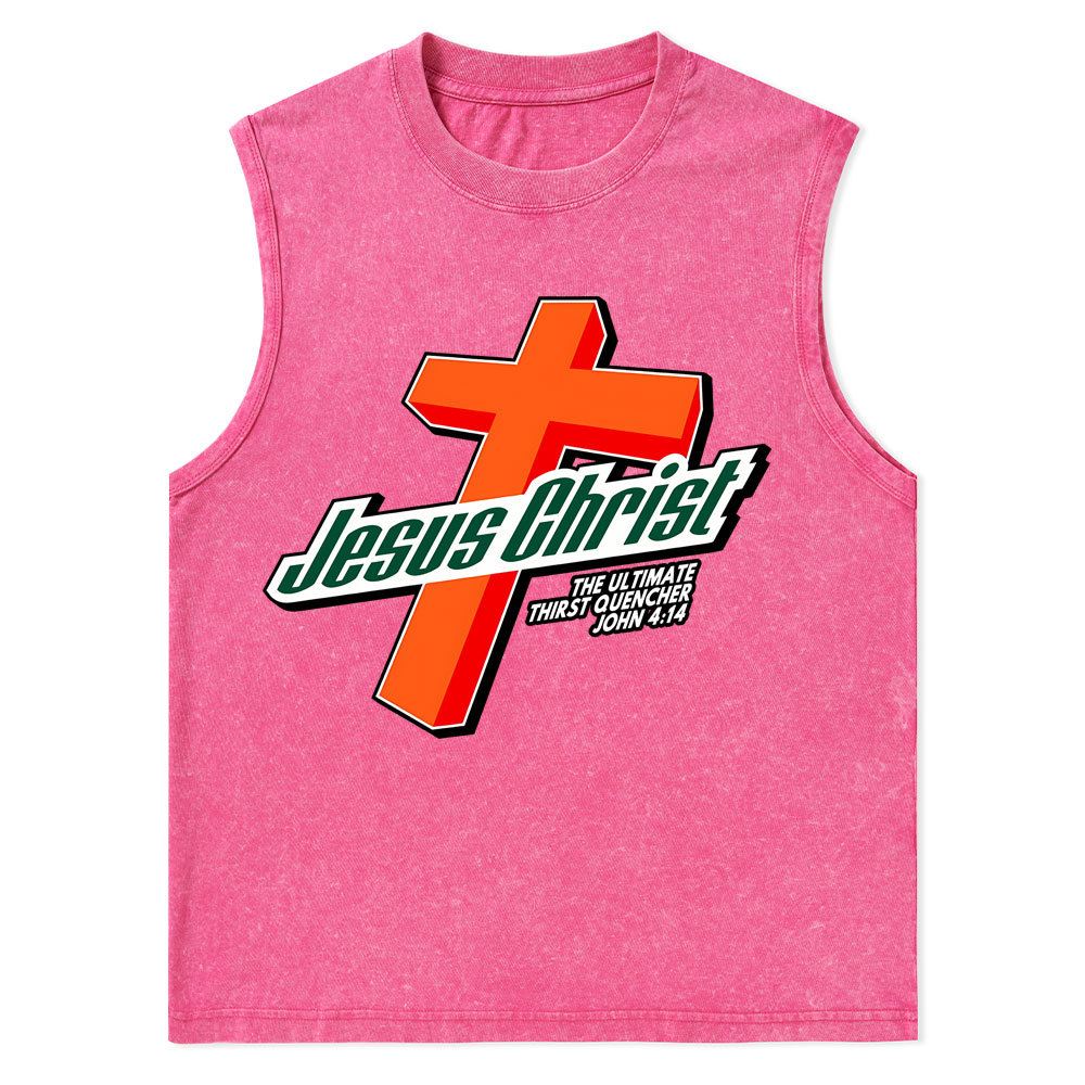 Jesus Christ Christian Washed Tank Top