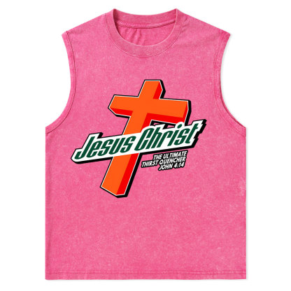 Jesus Christ Christian Washed Tank Top