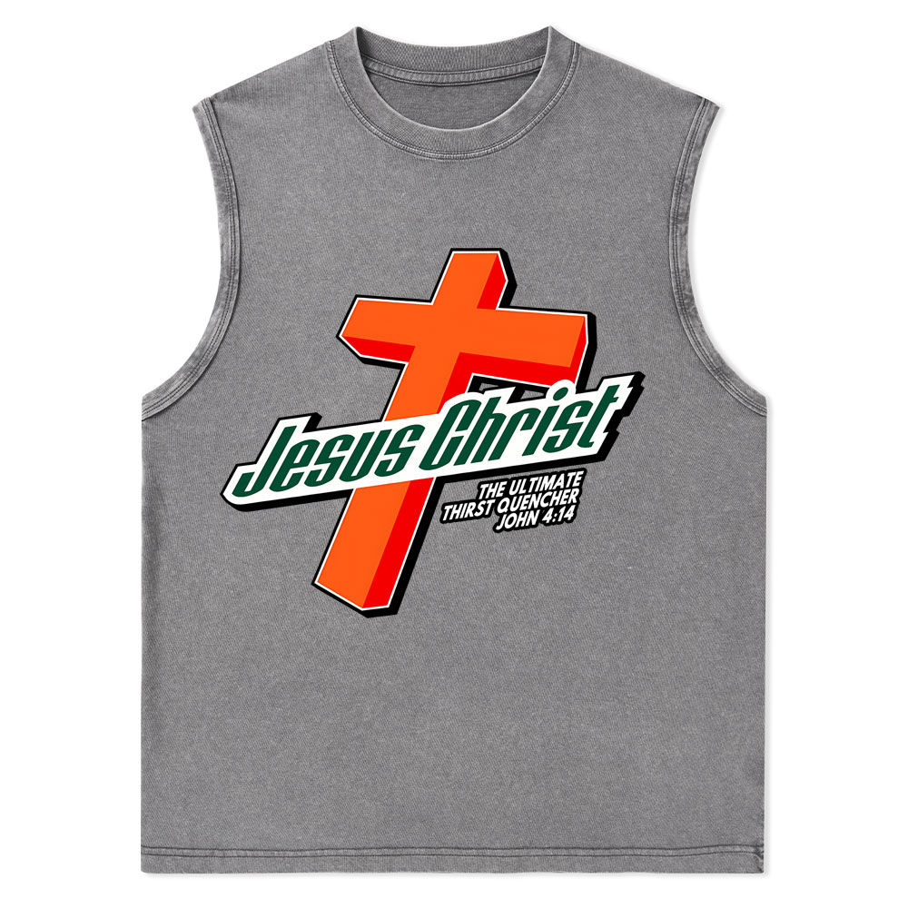 Jesus Christ Christian Washed Tank Top