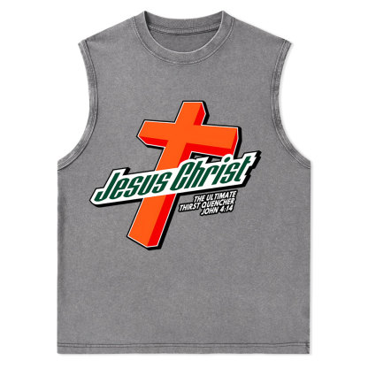 Jesus Christ Christian Washed Tank Top