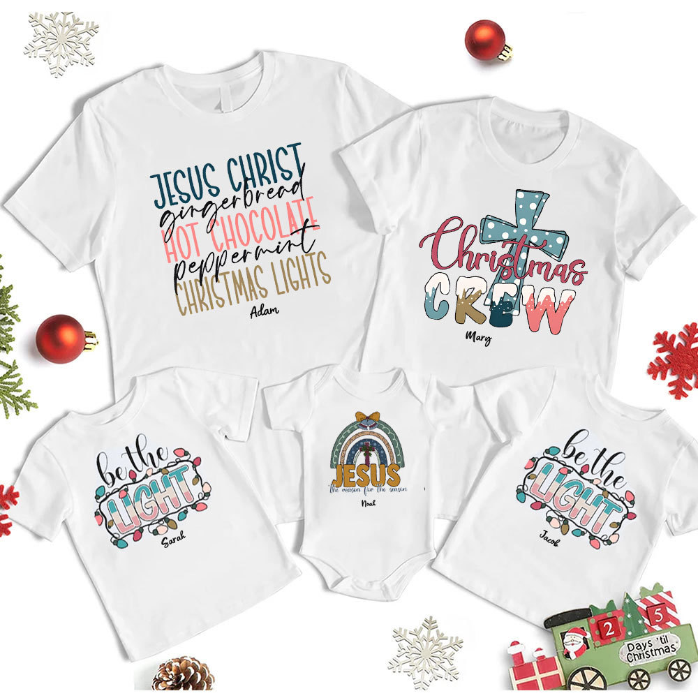 A Thrill Of Hope The Weary World Rejoice Christmas Family Matching Shirts Sale - GuidingCross