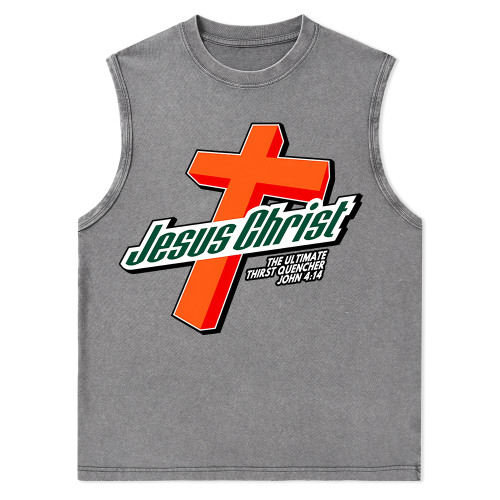 Jesus Christ Cross Christian Washed Tank Top