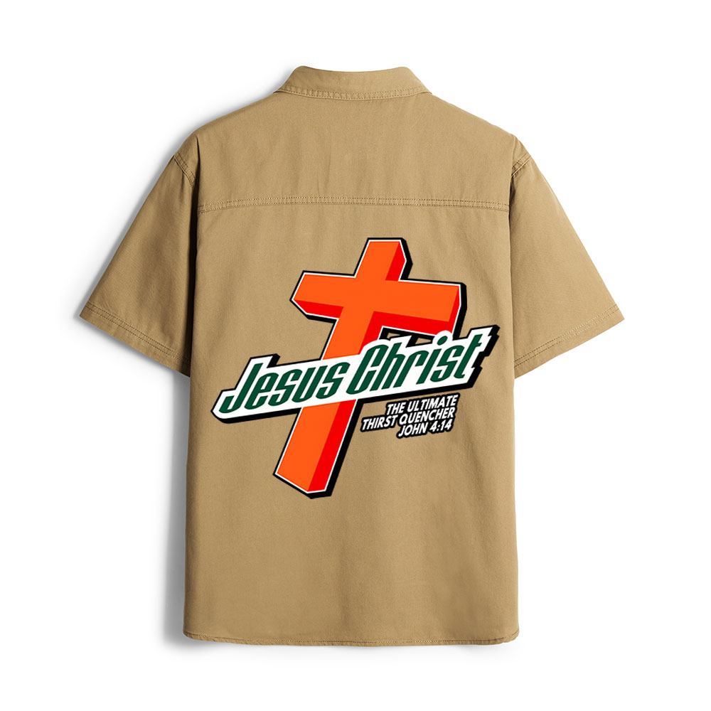 Jesus Christ Cross Christian Work Shirt 