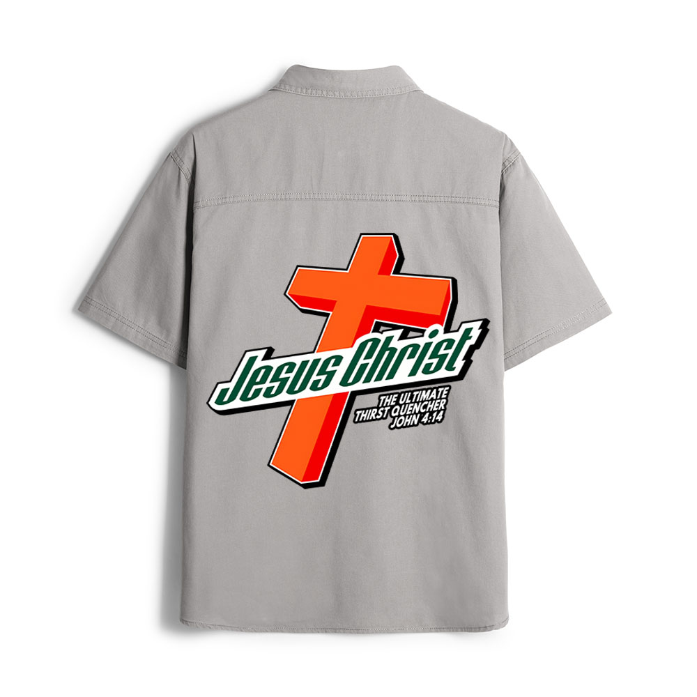 Jesus Christ Cross Christian Work Shirt 