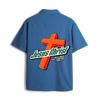 Jesus Christ Cross Christian Work Shirt 