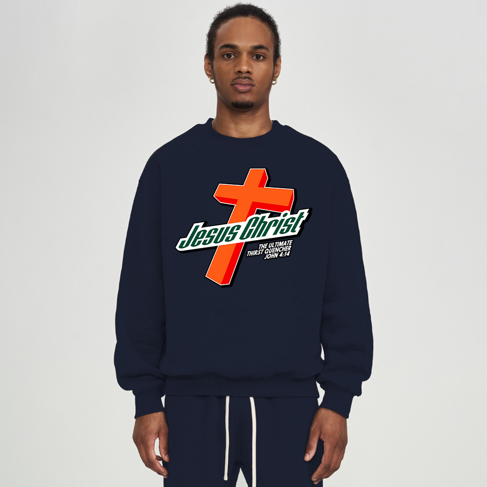 Jesus Christ Cross ChristianFleece Sweatshirt