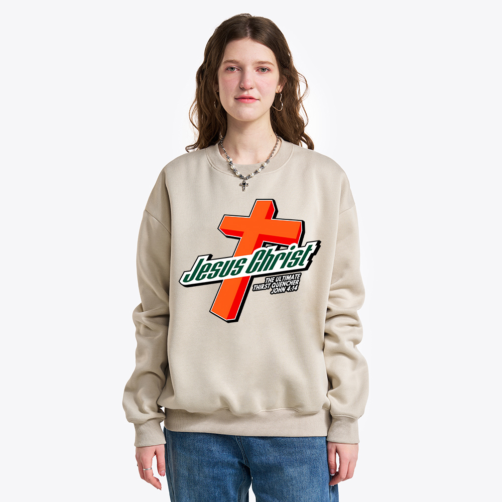 Jesus Christ Cross ChristianFleece Sweatshirt