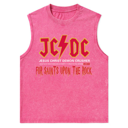 Jesus Christ Demon Crusher Christian Washed Tank Top