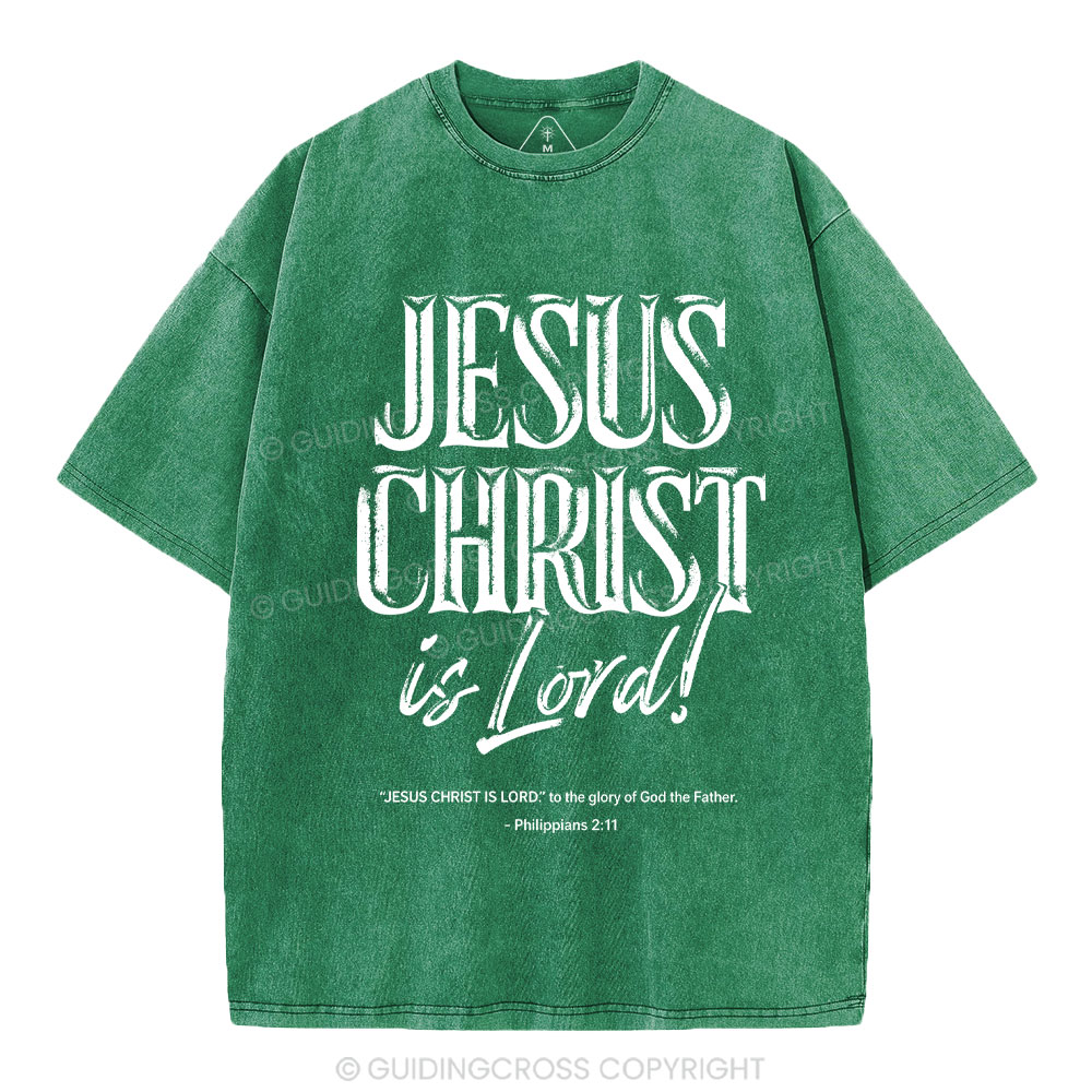Jesus Christ Is Lord Christian Washed T-Shirt