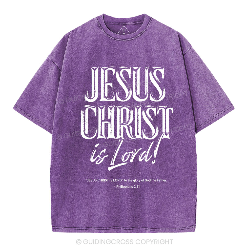 Jesus Christ Is Lord Christian Washed T-Shirt