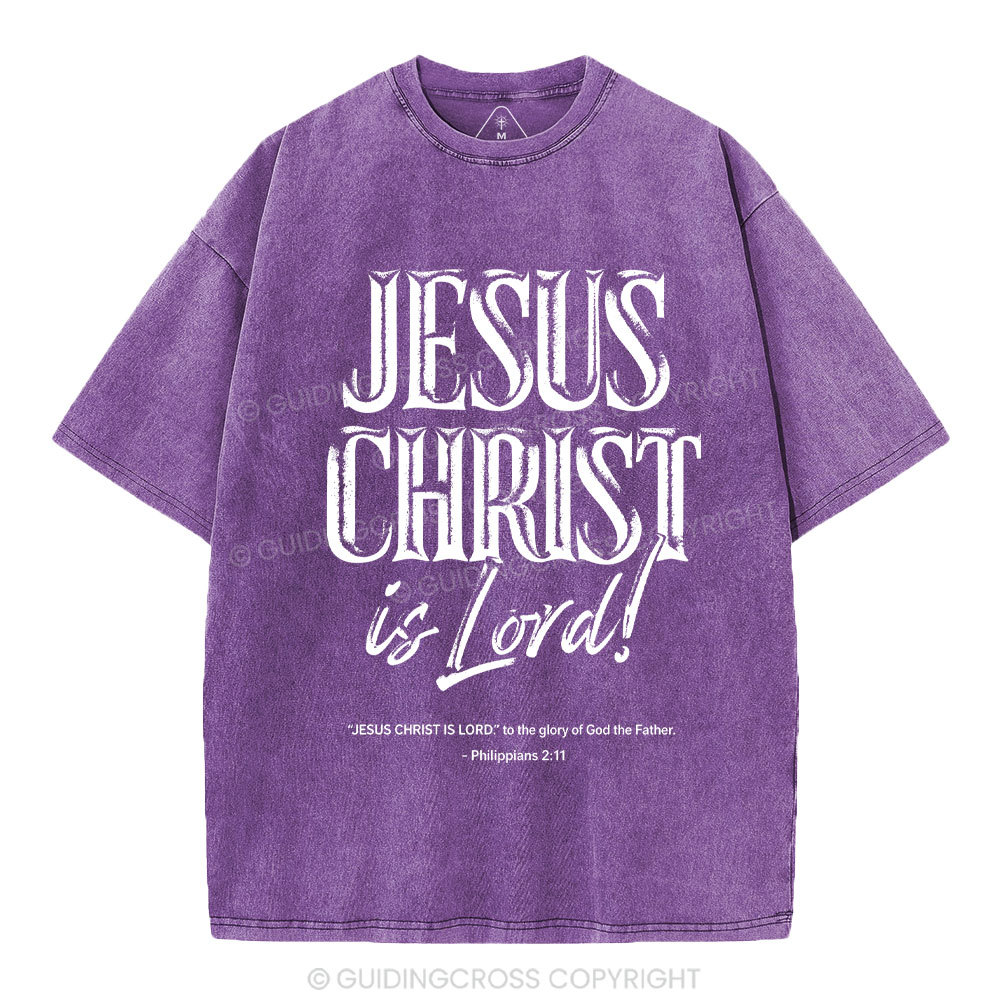 Jesus Christ Is Lord Christian Washed T-Shirt