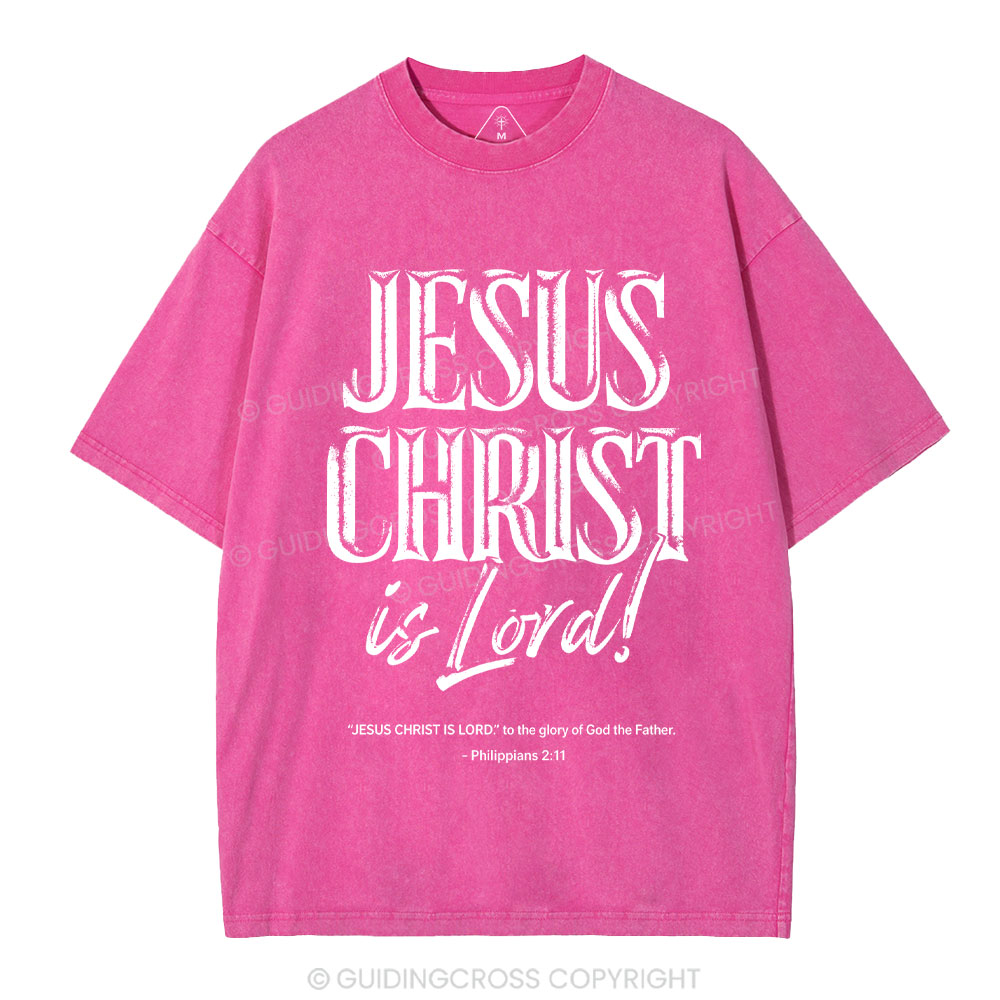 Jesus Christ Is Lord Christian Washed T-Shirt