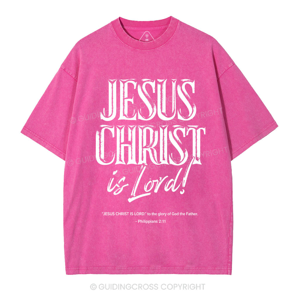 Jesus Christ Is Lord Christian Washed T-Shirt