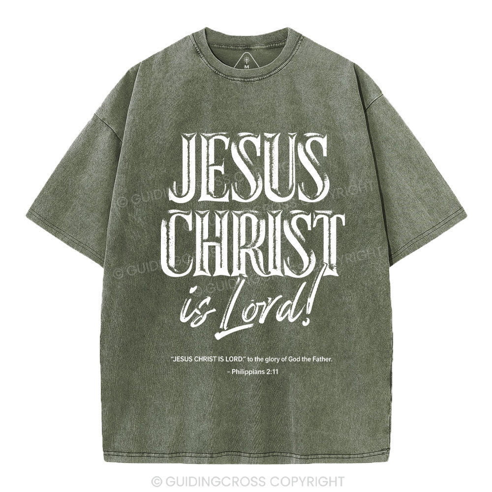 Jesus Christ Is Lord Christian Washed T-Shirt