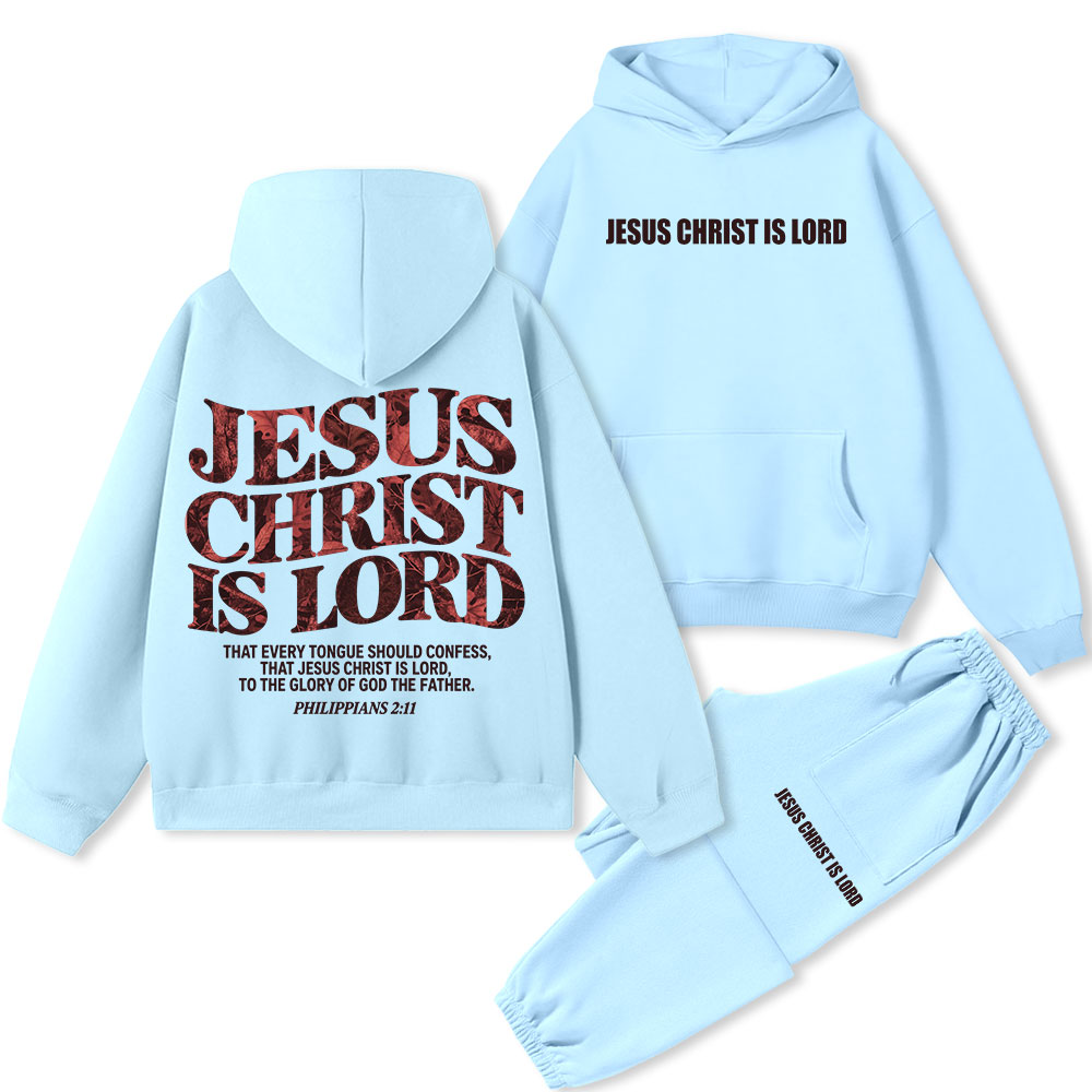 Jesus Christ Is Lord Premium Fleece Hoodie Set
