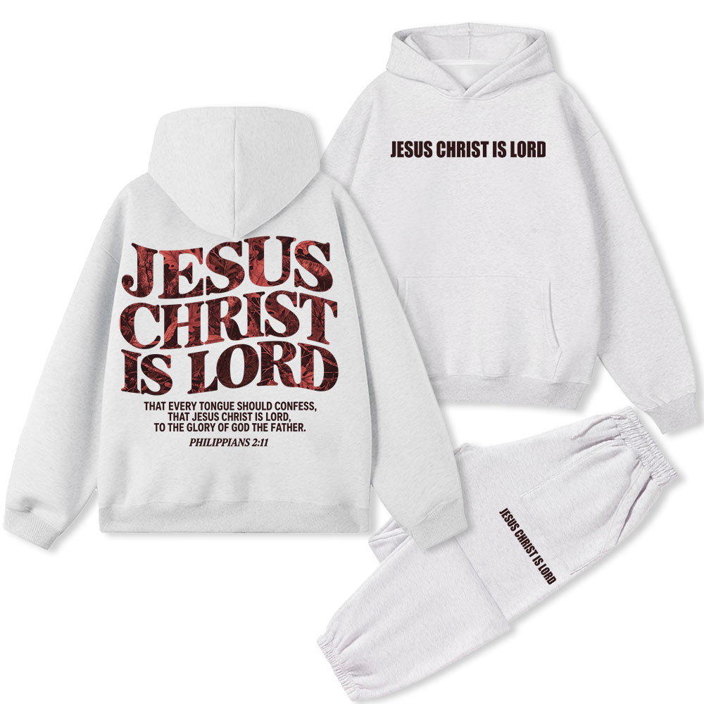 Jesus Christ Is Lord Premium Fleece Hoodie Set