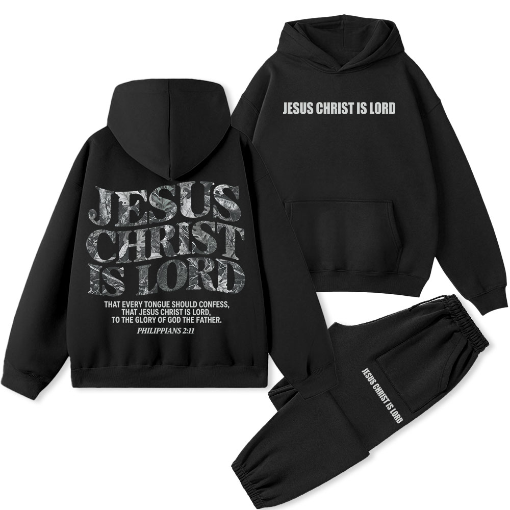 Jesus Christ Is Lord Premium Fleece Hoodie Set