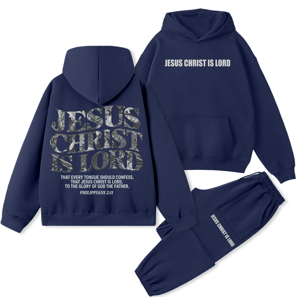 Jesus Christ Is Lord Premium Fleece Hoodie Set