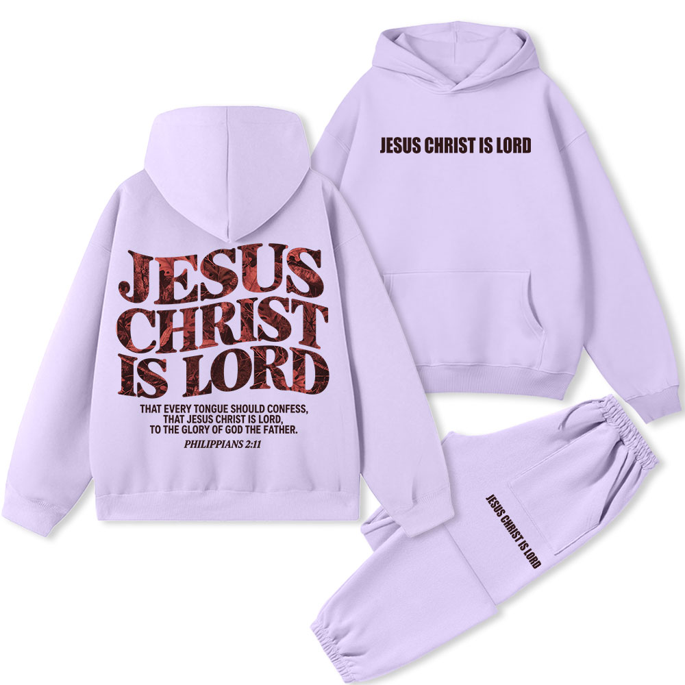 Jesus Christ Is Lord Premium Fleece Hoodie Set