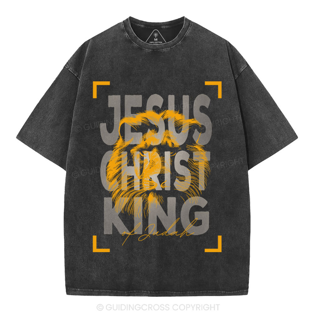 Jesus Christ King Christian Washed T-Shirt