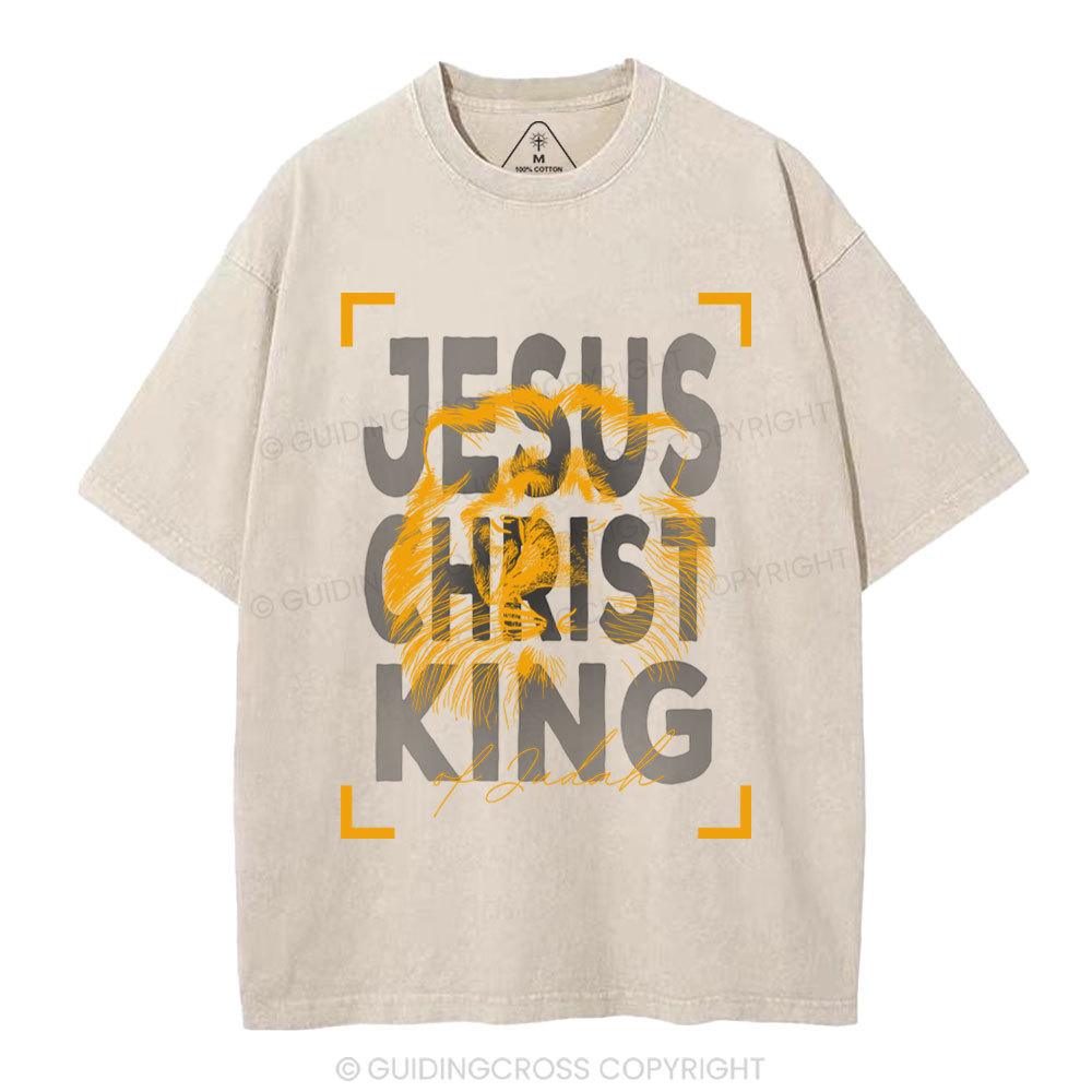 Jesus Christ King Christian Washed T-Shirt