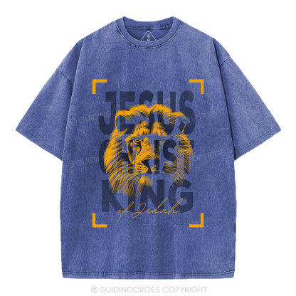 Jesus Christ King Christian Washed T-Shirt