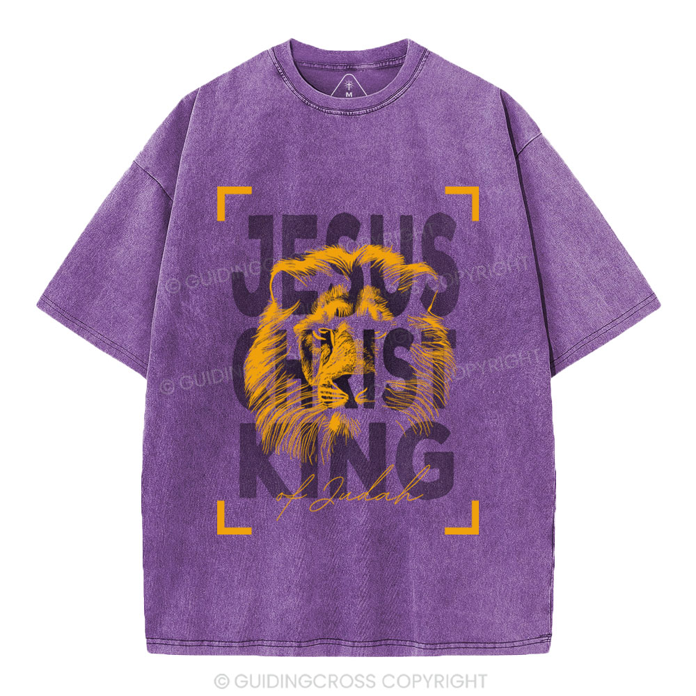 Jesus Christ King Christian Washed T-Shirt