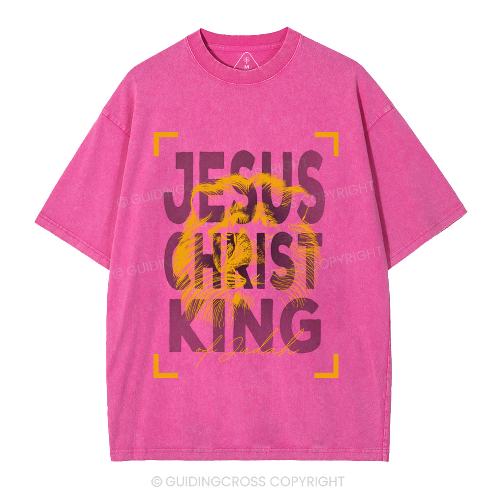 Jesus Christ King Christian Washed T-Shirt
