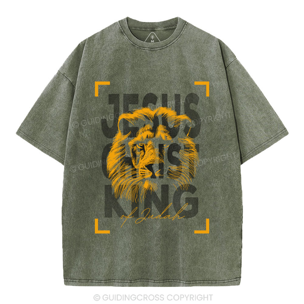 Jesus Christ King Christian Washed T-Shirt