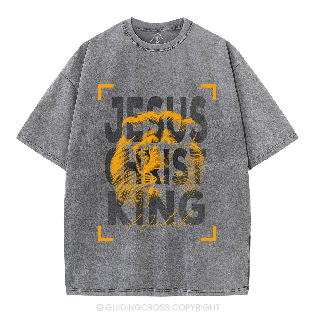 Jesus Christ King Christian Washed T-Shirt