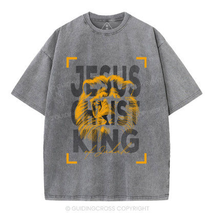 Jesus Christ King Christian Washed T-Shirt