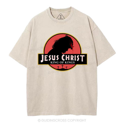 Jesus Christ King Of Kings Chrsitian Washed T-Shirt