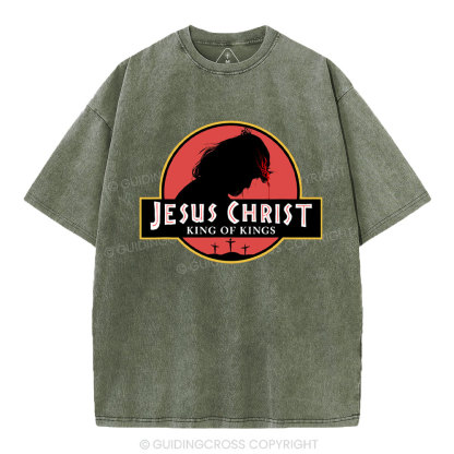 Jesus Christ King Of Kings Chrsitian Washed T-Shirt