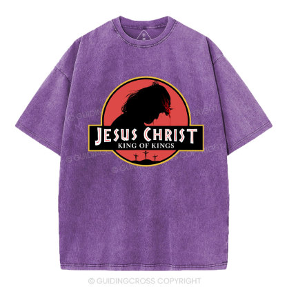 Jesus Christ King Of Kings Chrsitian Washed T-Shirt