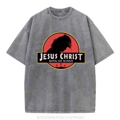 Jesus Christ King Of Kings Chrsitian Washed T-Shirt