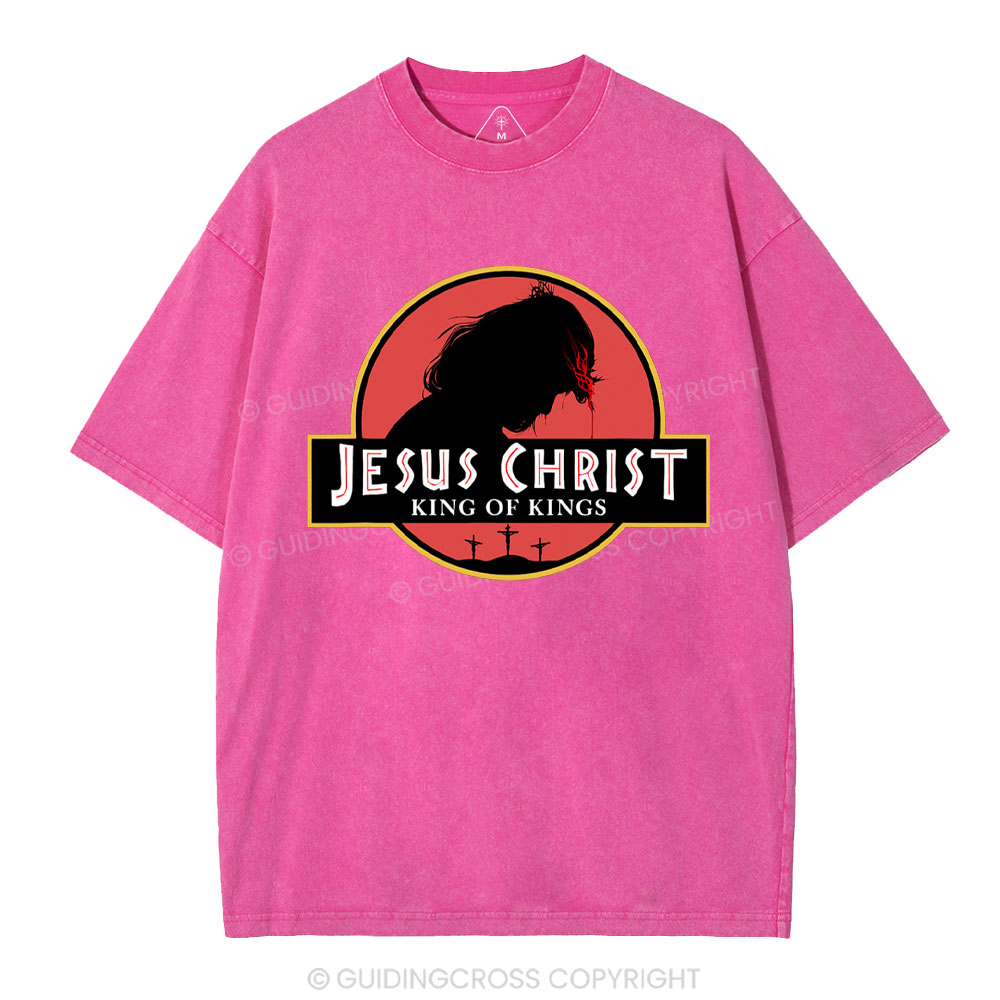 Jesus Christ King Of Kings Chrsitian Washed T-Shirt