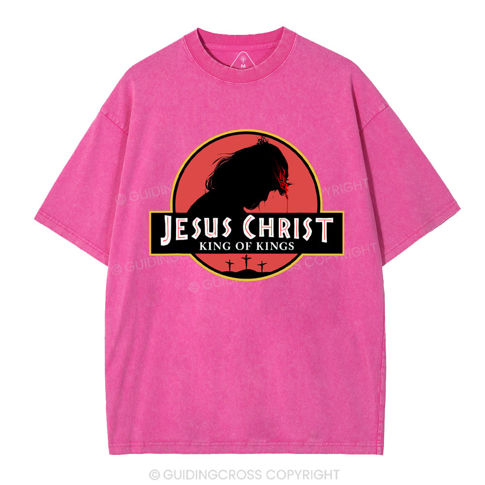 Jesus Christ King Of Kings Chrsitian Washed T-Shirt