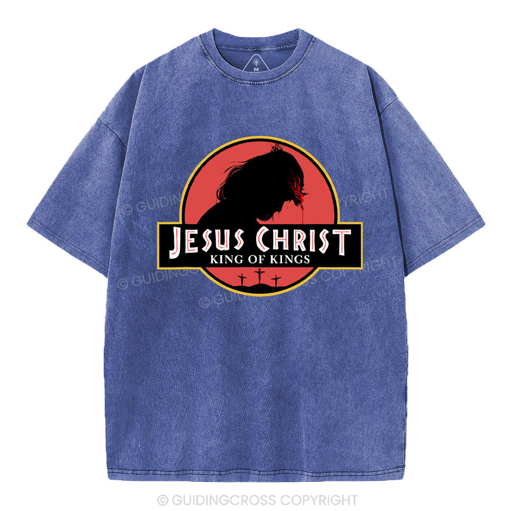 Jesus Christ King Of Kings Chrsitian Washed T-Shirt