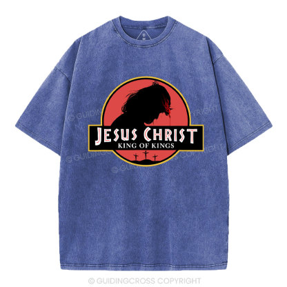 Jesus Christ King Of Kings Chrsitian Washed T-Shirt